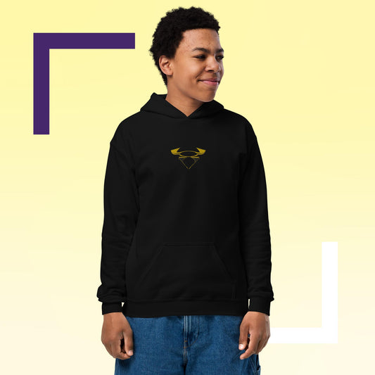 embroidered Ender1 Emblem  Youth heavy blend hoodie