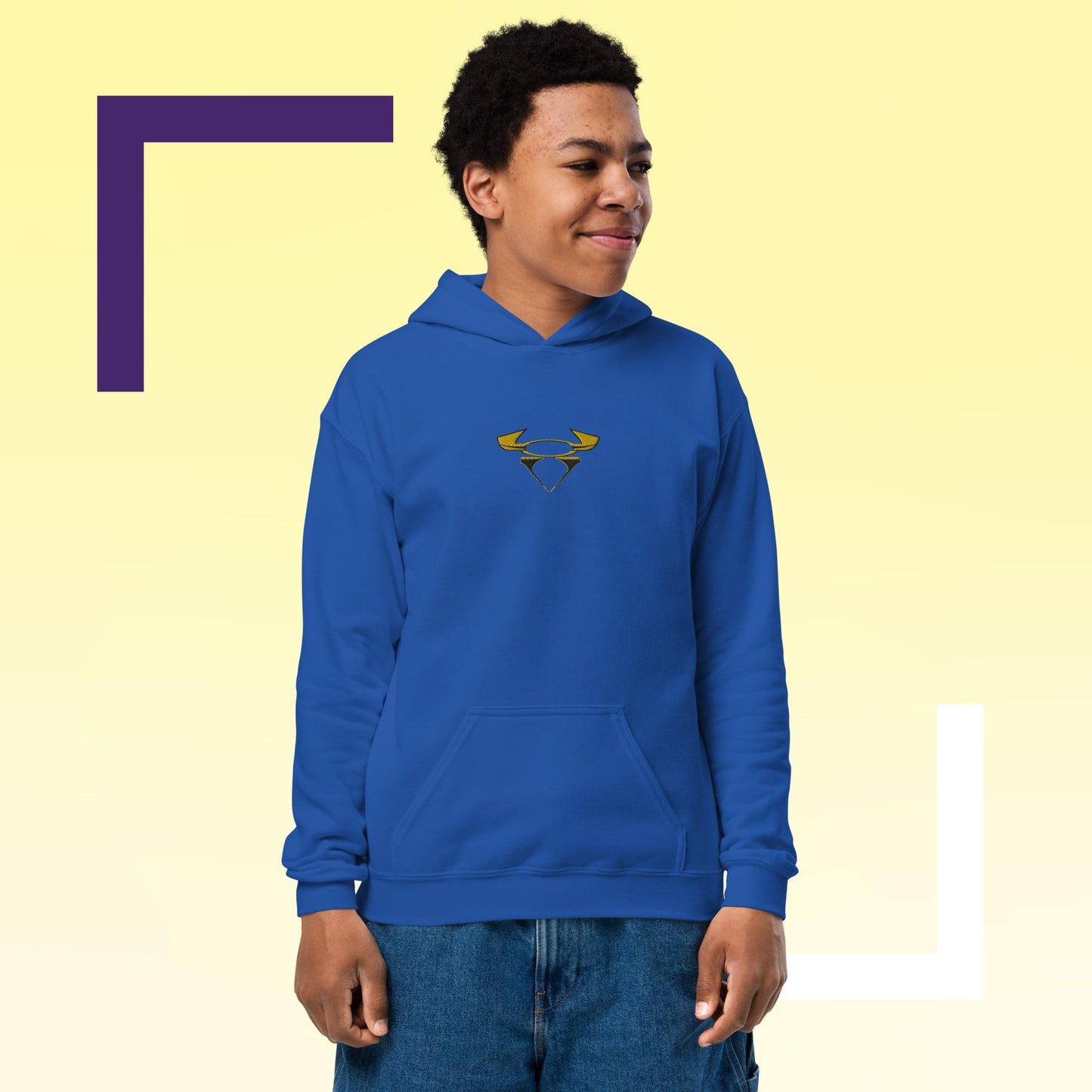 embroidered Ender1 Emblem  Youth heavy blend hoodie