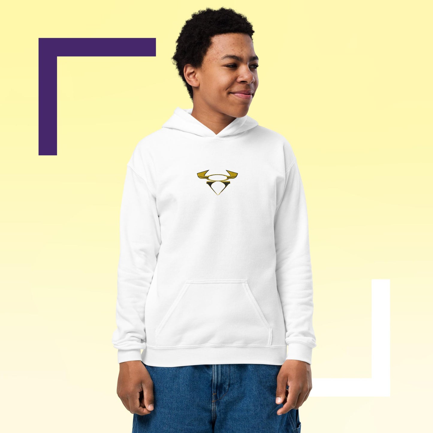 embroidered Ender1 Emblem  Youth heavy blend hoodie